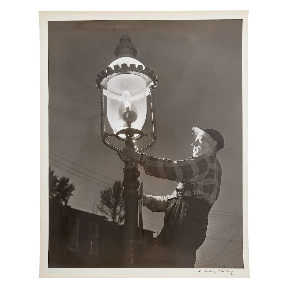 Appraisal: A Aubrey Bodine Gas Lamps American - Gelatin silver print