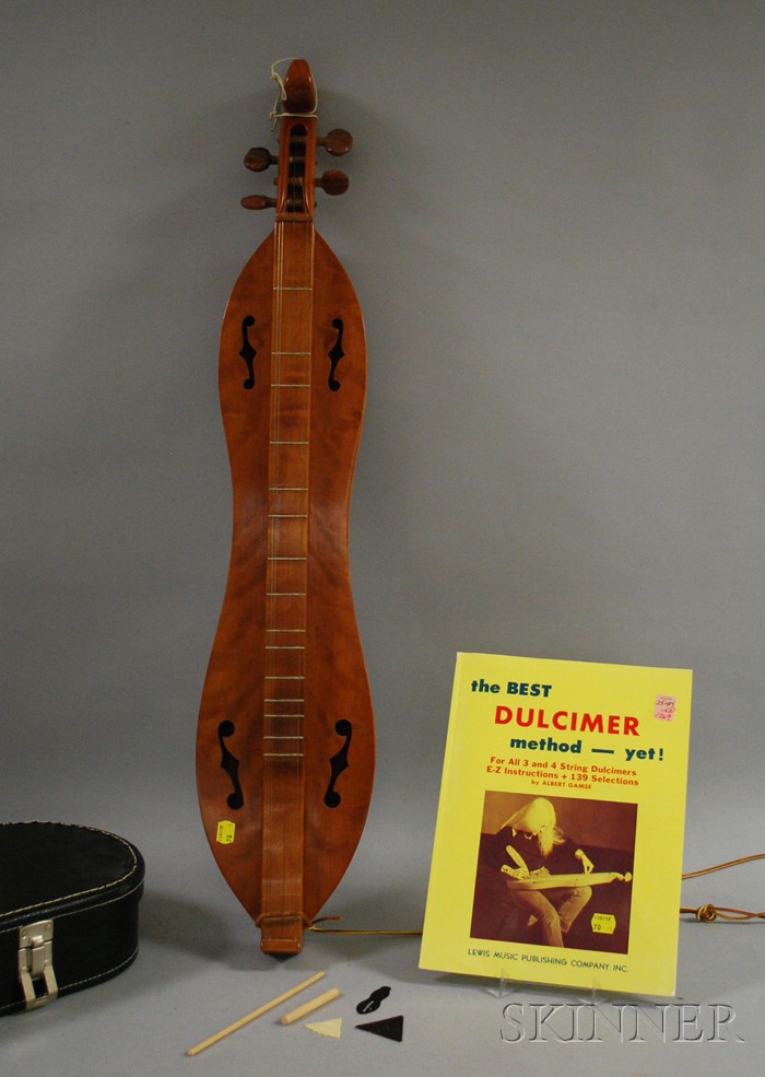 Appraisal: Warner A May Cherry Dulcimer handwritten label inside body with