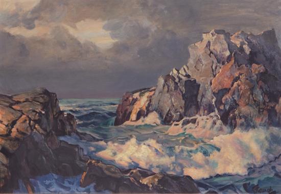 Appraisal: WAUGH FREDERICK JUDD American - Rocky Coastal Inlet oil on