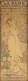 Appraisal: ALFONS MUCHA CZECH - La dame aux camelias color lithograph