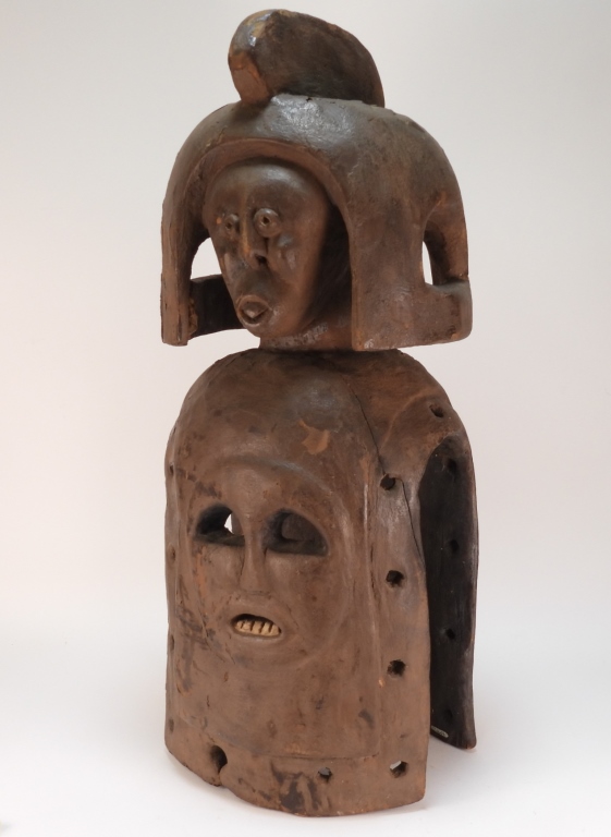 Appraisal: LG AFRICAN MUMUYE TRIBE CARVED WOOD MASK AfricaEarly th CenturyFigural