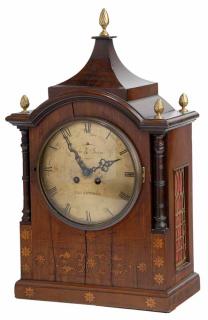 Appraisal: Wylke Green Liverpool Inlaid Mahogany Bracket Clock British th century