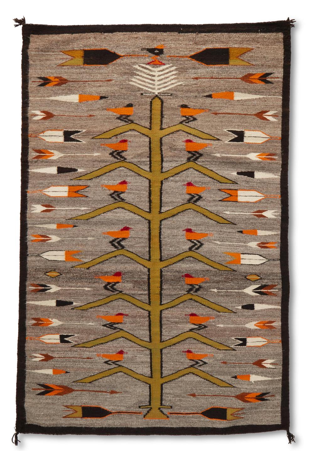 Appraisal: A Navajo pictorial rug Mid- th century Dine A Navajo