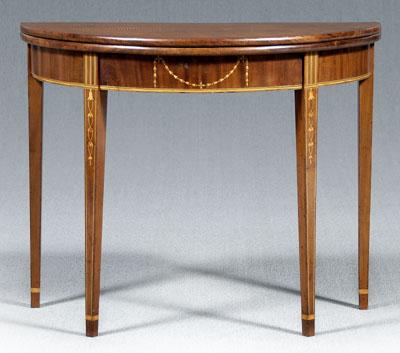 Appraisal: Fine New York Federal games table highly figured mahogany top