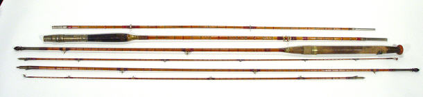 Appraisal: Two split cane fishing rods - one a four piece