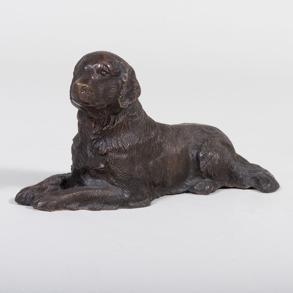 Appraisal: Cast Metal Figure of a Retriever x x in Condition