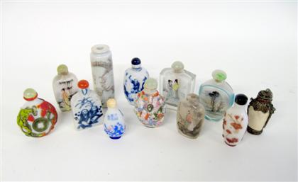 Appraisal: Group of twelve Chinese snuff bottles th century