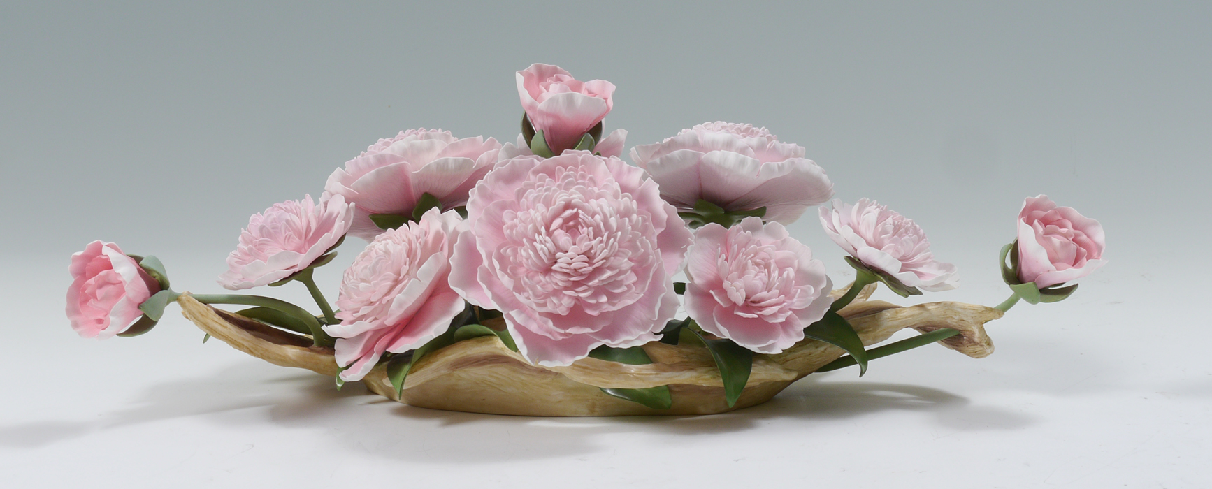 Appraisal: BOEHM PINK PEONY FLORAL CENTERPIECE F Limited edition number signed