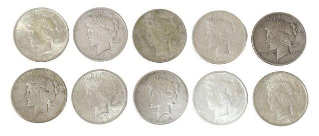 Appraisal: lot of U S Peace Silver Dollars S