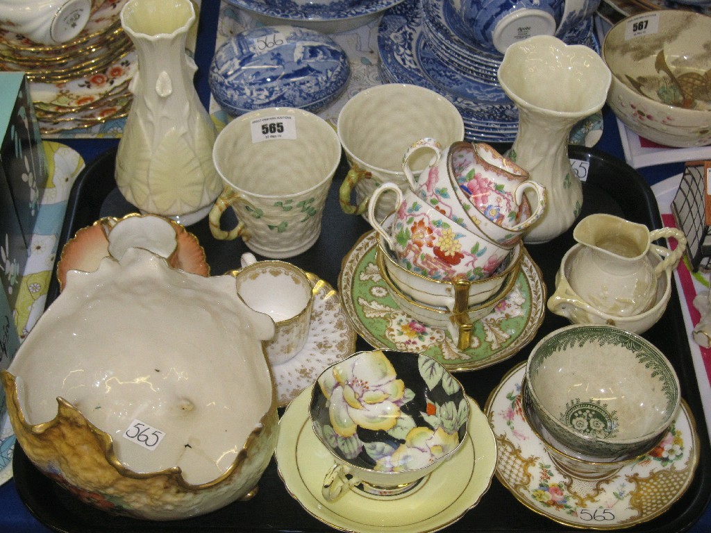 Appraisal: Tray lot comprising assorted cups saucers etc - Paragon Belleek