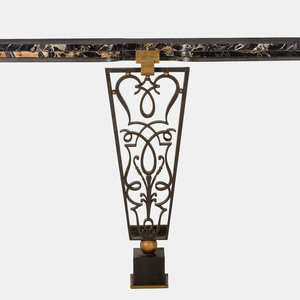 Appraisal: Attributed to Raymond Subes French - Art Deco Console Table