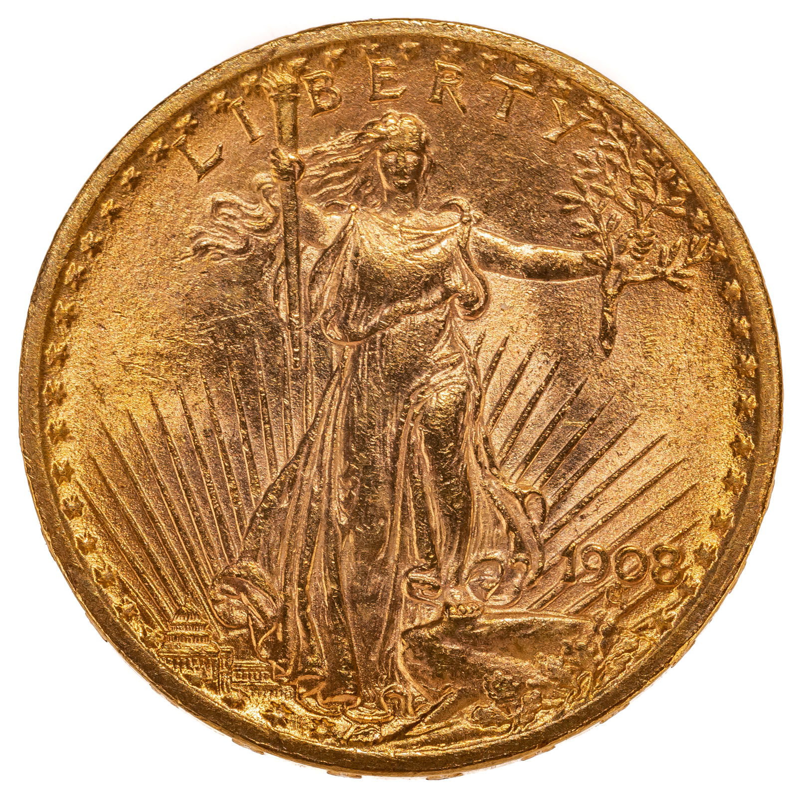 Appraisal: ST GAUDENS DOUBLE EAGLE NO MOTTO AU Nice luster and