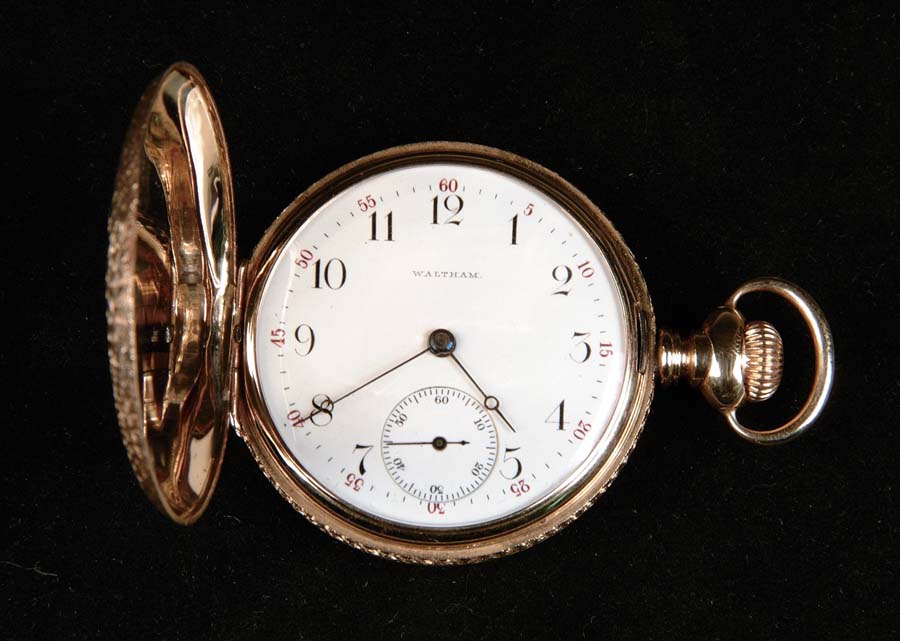 Appraisal: K WALTHAM POCKET WATCH Outstanding k yellow gold size hunting