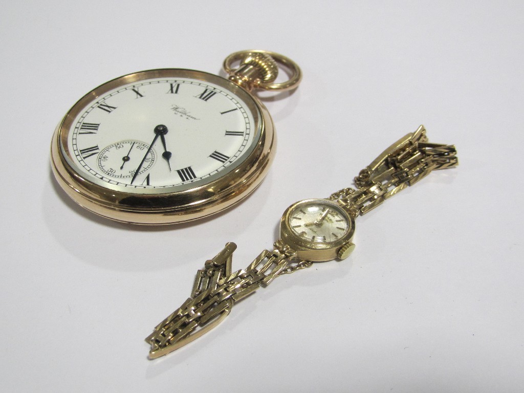 Appraisal: Lot comprising a rolled gold Waltham pocket watch and a