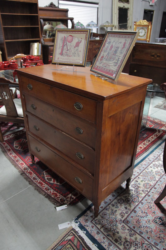 Appraisal: SHERATON CHEST OF DRAWERS Cherry having four graduated drawers with