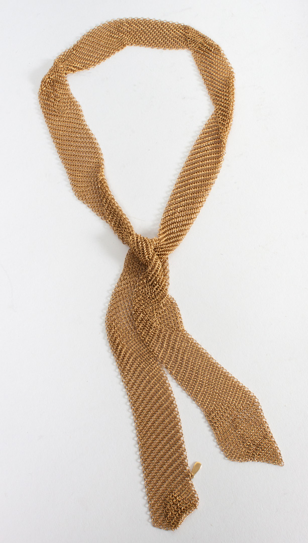 Appraisal: Tiffany Co Peretti K gold mesh necklace designed by Elsa