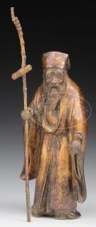 Appraisal: BRONZE STATUE OF STANDING ELDER BRONZE STATUE OF STANDING ELDER