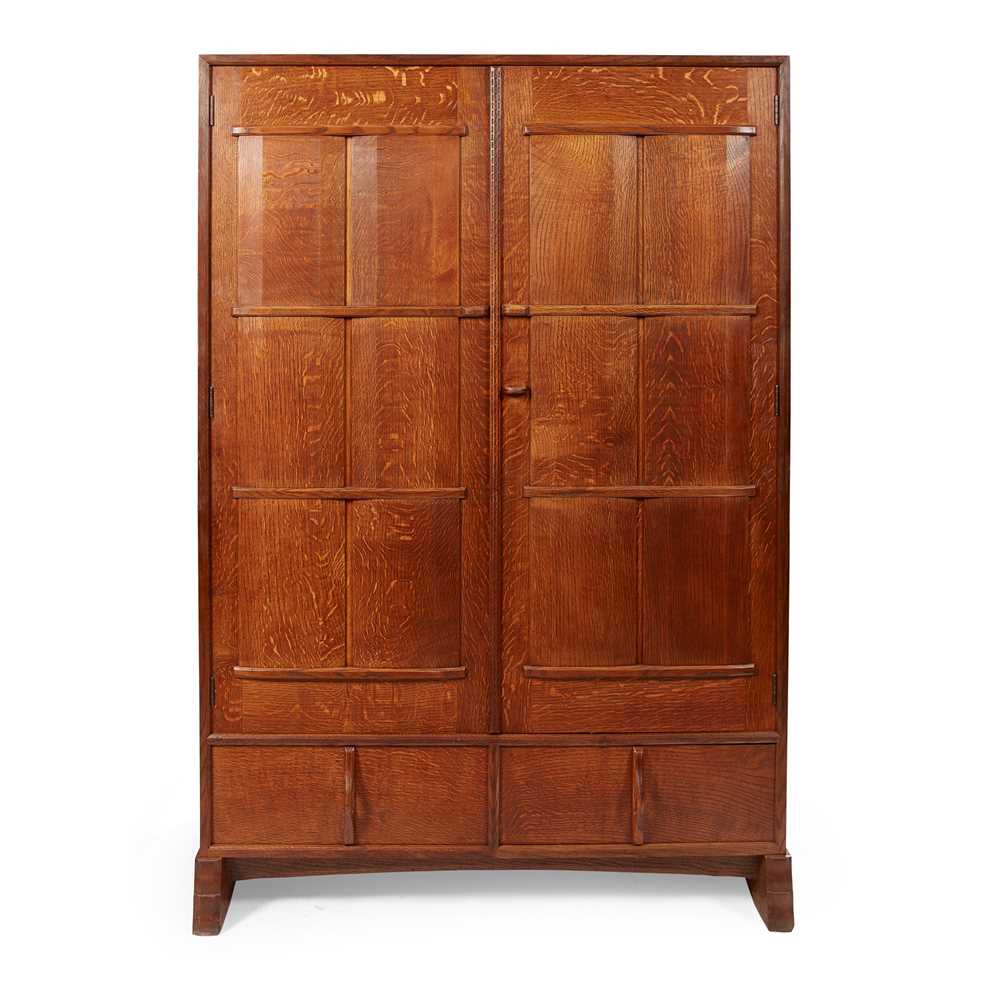 Appraisal: PETER WAALS - ARTS CRAFTS WARDROBE CIRCA oak cm wide