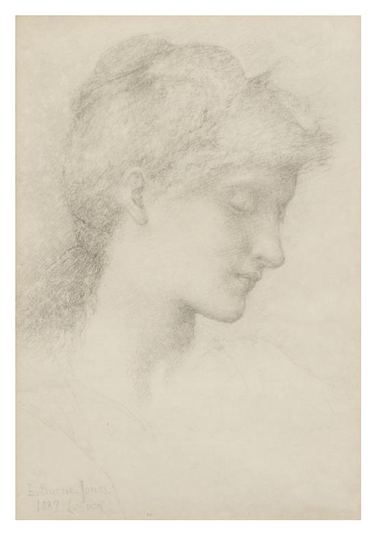 Appraisal: Sale Lot After Edward Burne-Jones British - Head of a