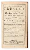 Appraisal: MALEBRANCHE NICOLAS Father Malebranche's Treatise concerning the Search after Truth