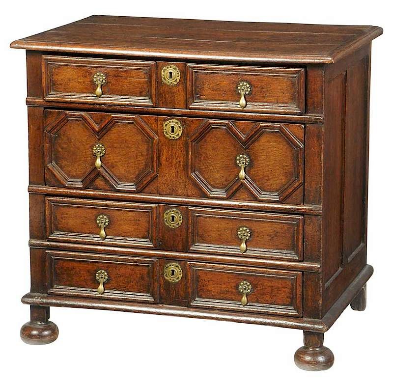 Appraisal: Diminutive William and Mary Chest of Drawers British probably th