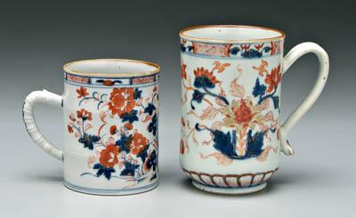 Appraisal: Two Chinese Imari mugs typical iron red and blue decoration