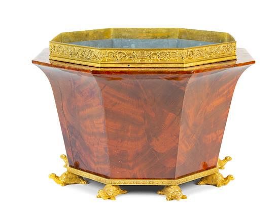 Appraisal: An Empire Style Gilt Bronze Mounted Mahogany Jardiniere Height x