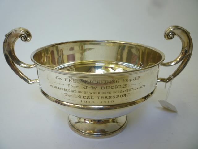 Appraisal: A TROPHY ROSE BOWL maker Charles Edwards London of single