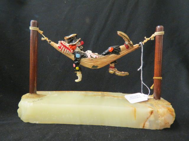 Appraisal: Ronald A Lee Figurine of a Clownat rest in a