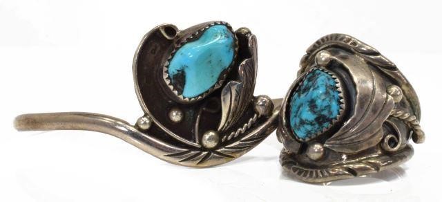 Appraisal: lot of Native American silver content unknown and turquoise jewelry