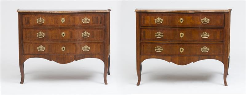 Appraisal: FINE PAIR OF ITALIAN GILT-METAL-MOUNTED ROSEWOOD COMMODES PROBABLY GENOA x