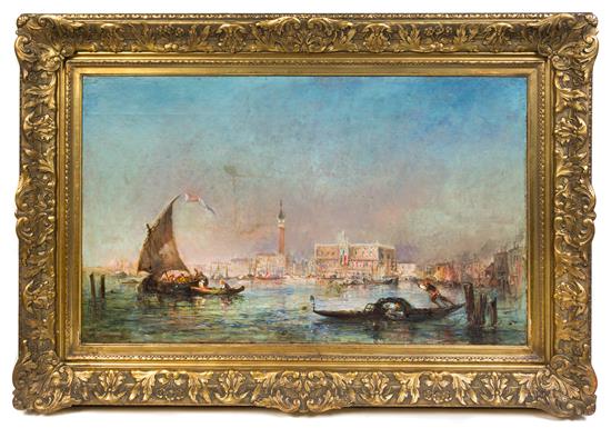 Appraisal: Sale Lot Paul Manzoni Italian th Century Venice Canal oil