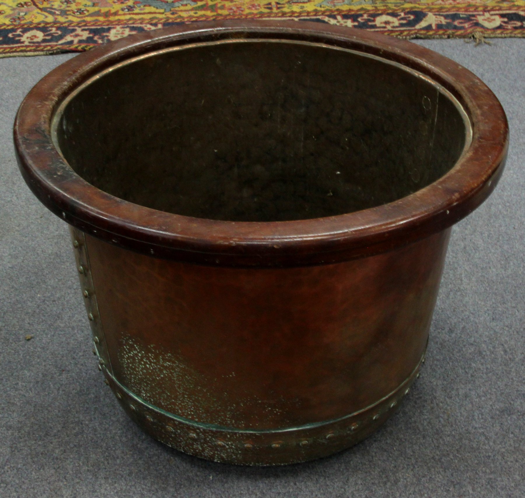 Appraisal: A large copper copper with circular beech rim to the