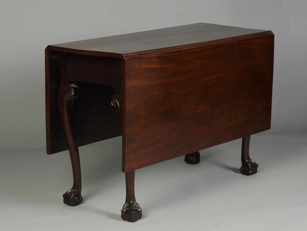 Appraisal: th Cent Chippendale Drop Leaf Table w Claw Ball Feet