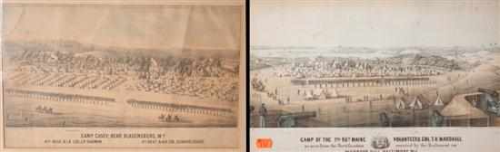 Appraisal: Civil War Camp Views Two chromolithographs by E Sachse ''Camp