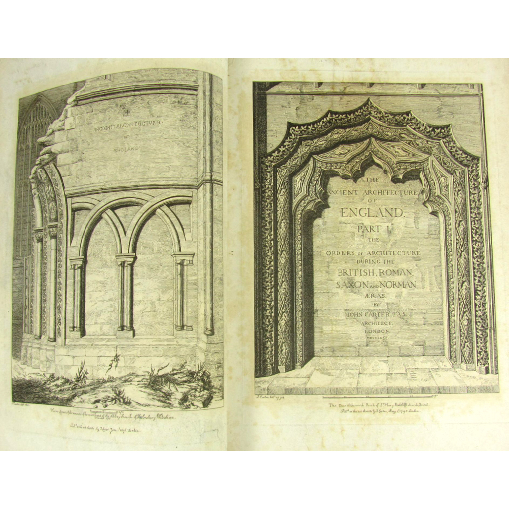 Appraisal: Carter John The Ancient Architecture of England London Folio parts