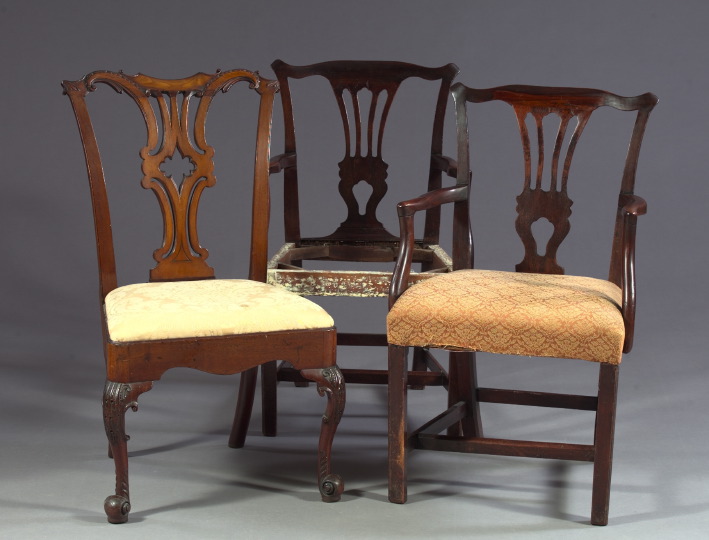 Appraisal: Pair of George III Mahogany Armchairs late th century each