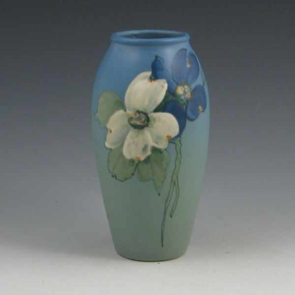 Appraisal: Weller Hudson vase with floral decoration on a blue background