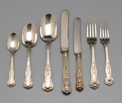 Appraisal: Reed Barton Sterling Flatware th century pieces Kings pattern monograms