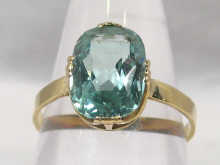 Appraisal: A carat gold aquamarine ladies dress ring