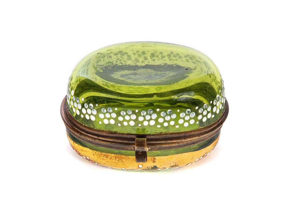 Appraisal: Moser Enameled green Box Moser Enameled green Box