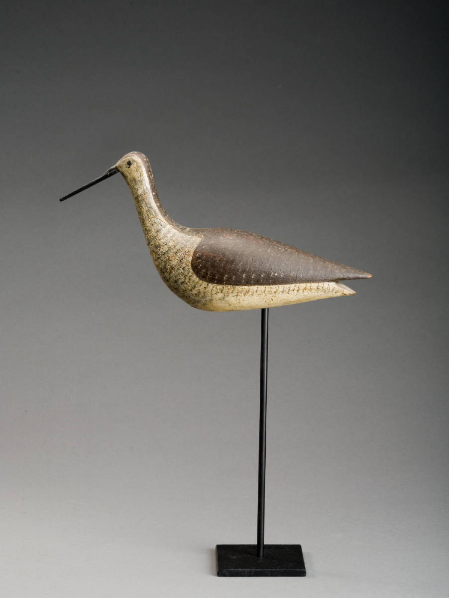 Appraisal: CARVED AND PAINTED SHOREBIRD DECOY ATTRIBUTED TO JOSEPH LINCOLN AMERICAN