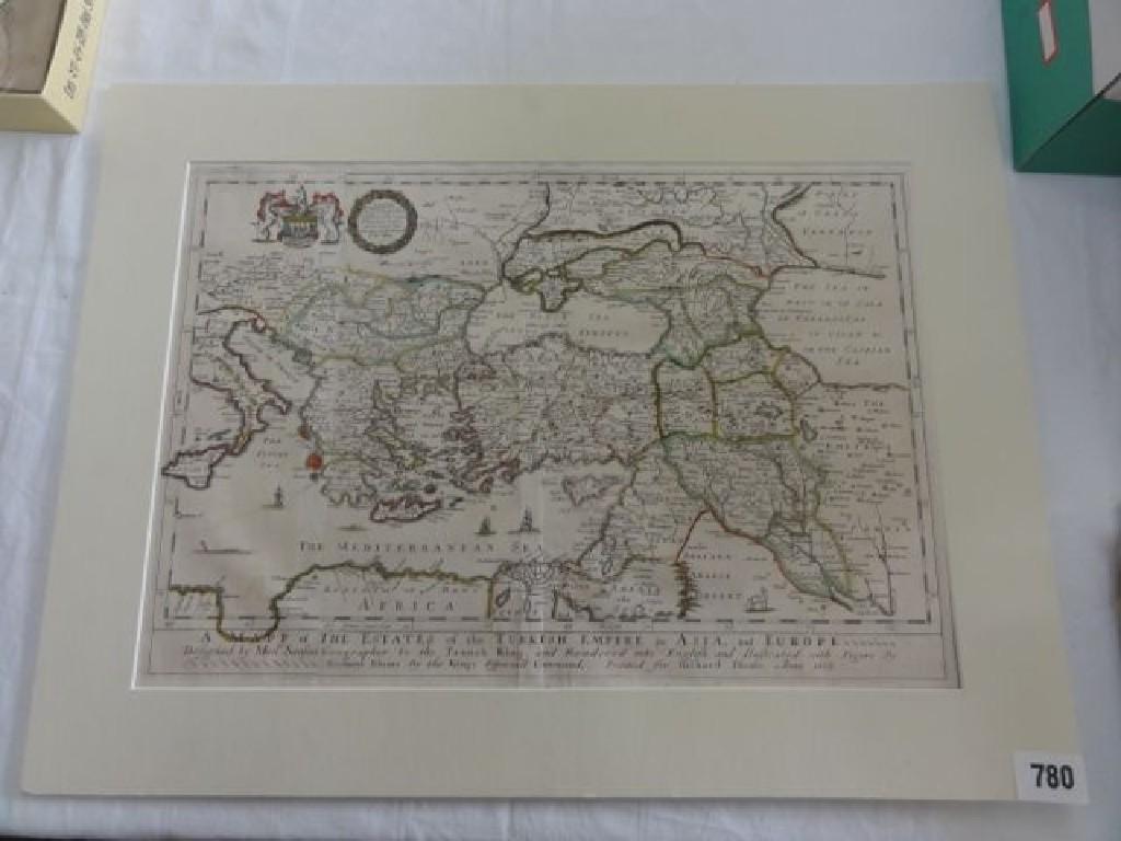 Appraisal: A hand coloured map of the Estates of the Turkish