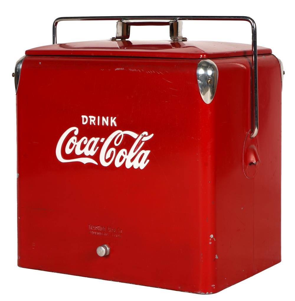 Appraisal: TEMPRITE COCA-COLA COOLERmolded mark Temprite Mfg Co Arkansas City Kansas