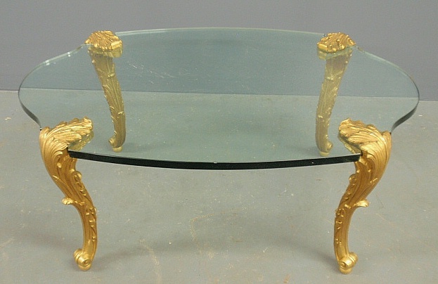 Appraisal: - Fine Louis XVI style fire gilt brass and glass