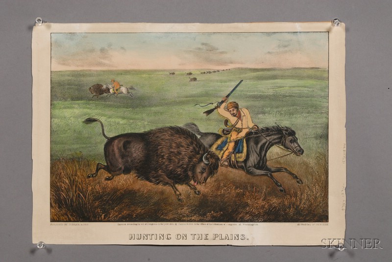 Appraisal: Currier Ives publishers American - HUNTING ON THE PLAINS Conningham