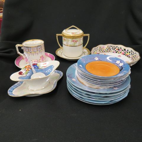 Appraisal: Estate Lot of Porcelains Victorian mustache cup and saucer Nippon