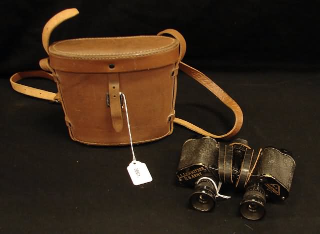 Appraisal: Pair of binoculars marked x Marine Trieder as well as