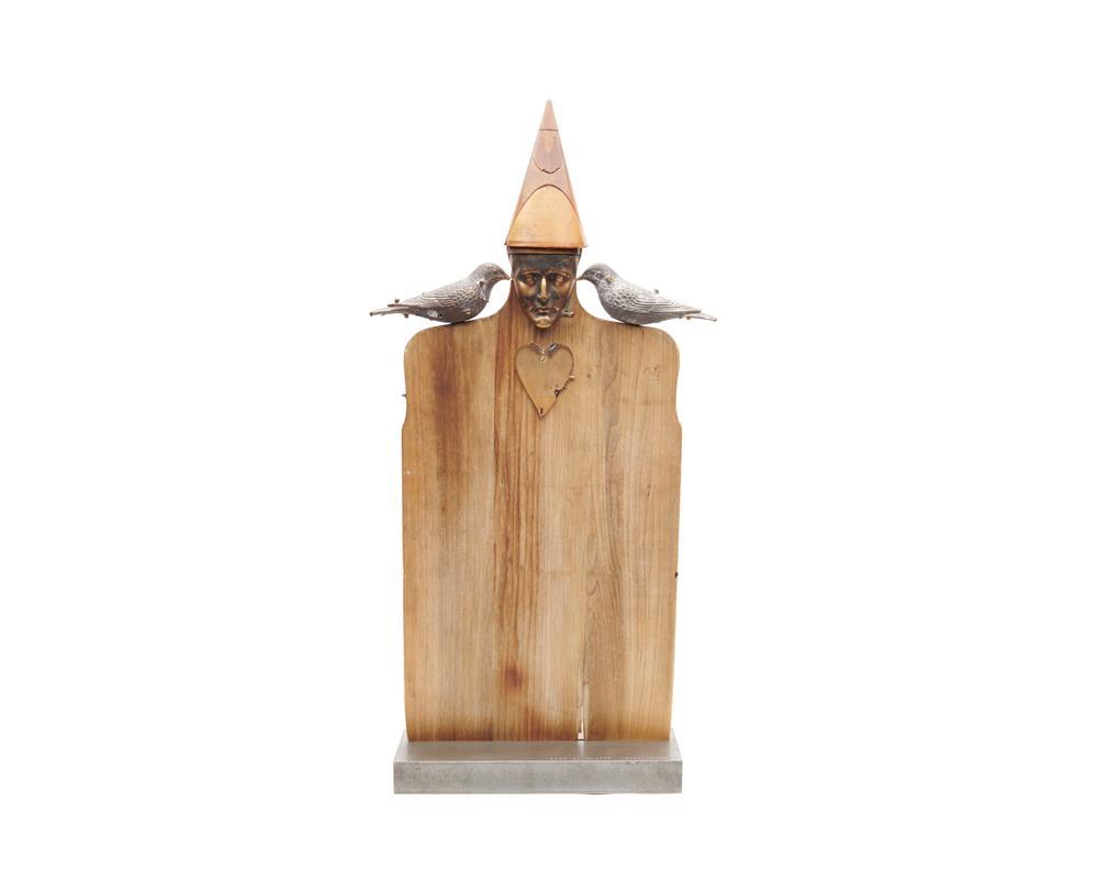 Appraisal: VARUJAN BOGHOSIAN American b Jack of Hearts bronze wood and