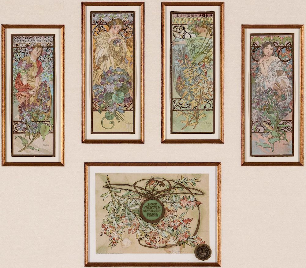 Appraisal: ALPHONSE MUCHA ILLUSTRATIONS FOR SAVON MUCHA Alphonse Maria Mucha -